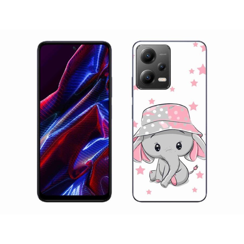 Gélový kryt mmCase na mobil Xiaomi Redmi Note 12 5G - ružový slon