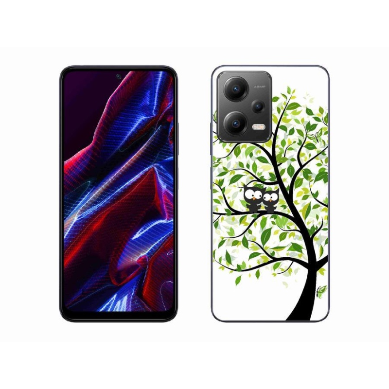 Gélový kryt mmCase na mobil Xiaomi Redmi Note 12 5G - sovičky na strome