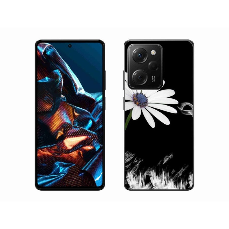 Gélový kryt mmCase na mobil Xiaomi Redmi Note 12 Pro 5G - biela kvetina