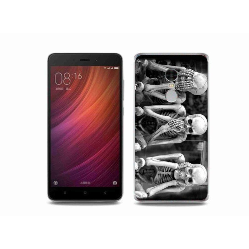 Gélový kryt mmCase na mobil Xiaomi Redmi Note 4 - kostlivci