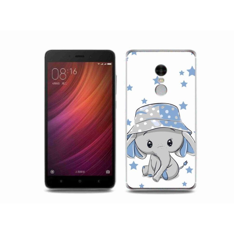 Gélový kryt mmCase na mobil Xiaomi Redmi Note 4 - modrý slon