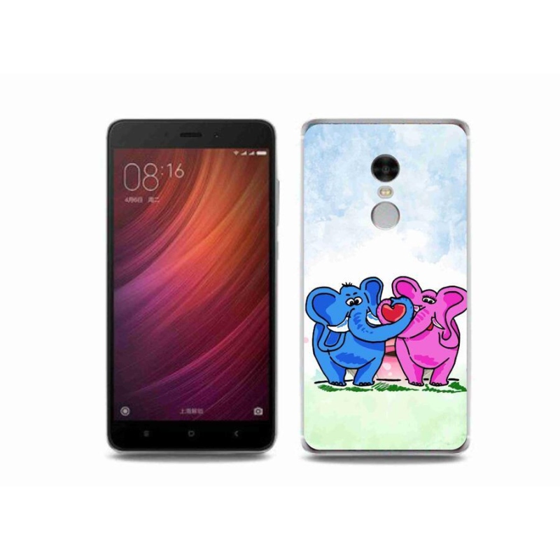 Gélový kryt mmCase na mobil Xiaomi Redmi Note 4 - zamilovaní slony