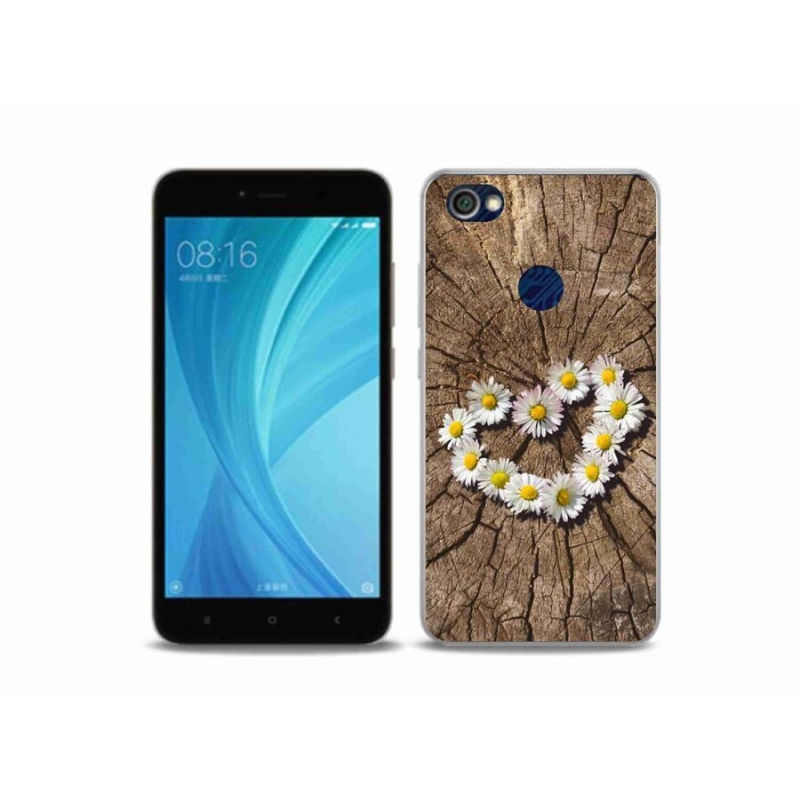 Gélový kryt mmCase na mobil Xiaomi Redmi Note 5A Prime - srdce z margarét