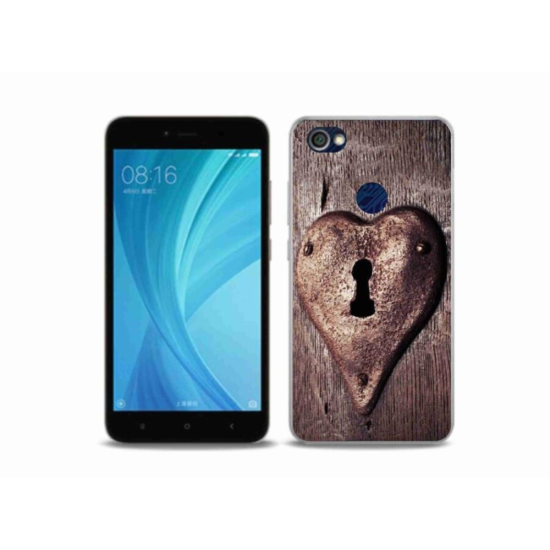 Gélový kryt mmCase na mobil Xiaomi Redmi Note 5A Prime - zámok v tvare srdca