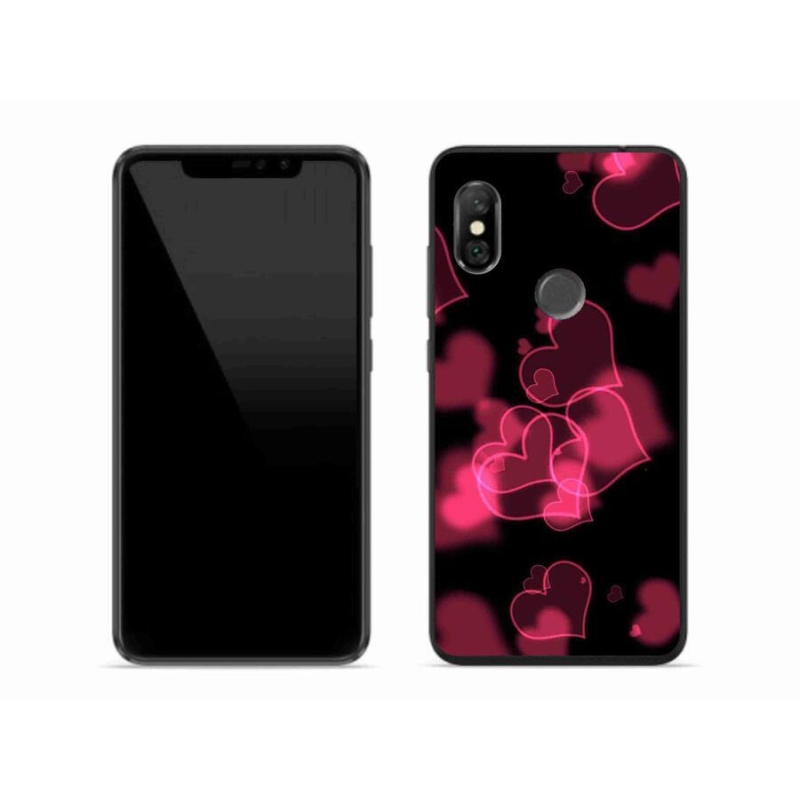 Gélový kryt mmCase na mobil Xiaomi Redmi Note 6 Pro - červené srdiečka