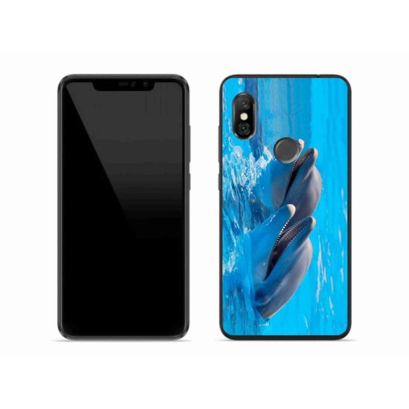 Gélový kryt mmCase na mobil Xiaomi Redmi Note 6 Pro - delfíny