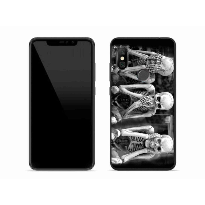 Gélový kryt mmCase na mobil Xiaomi Redmi Note 6 Pro - kostlivci