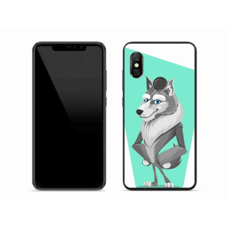 Gélový kryt mmCase na mobil Xiaomi Redmi Note 6 Pro - kreslený vlk