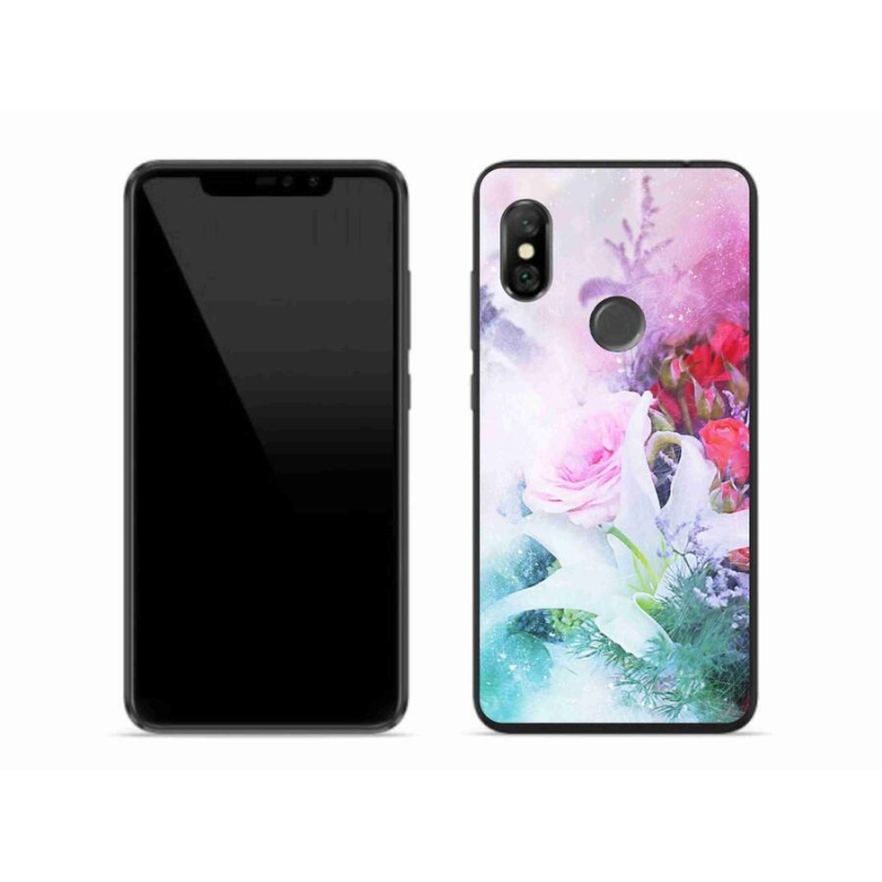 Gélový kryt mmCase na mobil Xiaomi Redmi Note 6 Pro - kvety 4