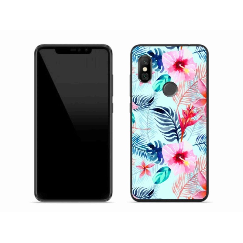 Gélový kryt mmCase na mobil Xiaomi Redmi Note 6 Pro - kvety