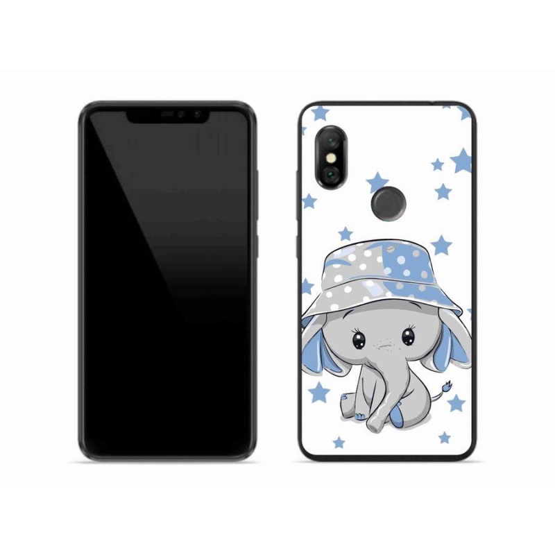 Gélový kryt mmCase na mobil Xiaomi Redmi Note 6 Pro - modrý slon