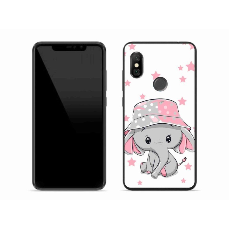 Gélový kryt mmCase na mobil Xiaomi Redmi Note 6 Pro - ružový slon