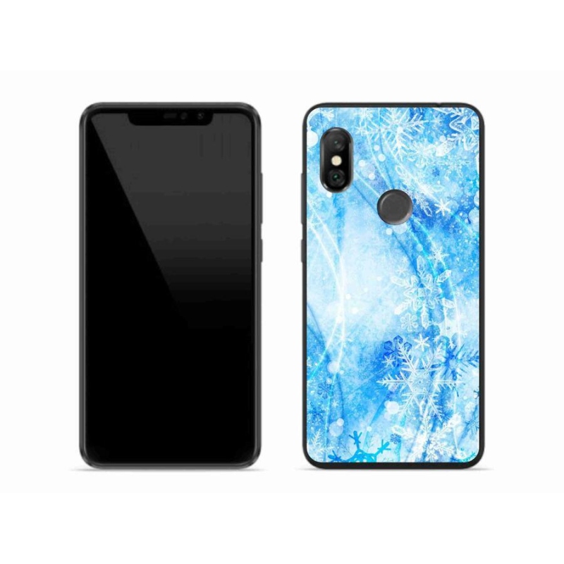 Gélový kryt mmCase na mobil Xiaomi Redmi Note 6 Pro - snehové vločky