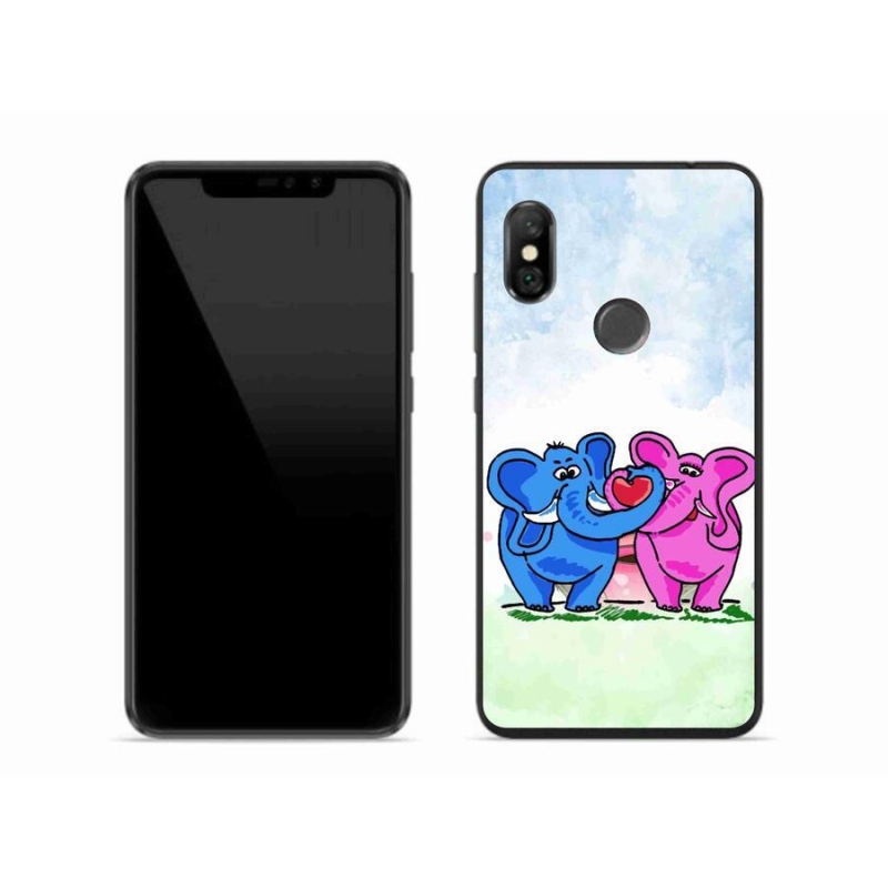 Gélový kryt mmCase na mobil Xiaomi Redmi Note 6 Pro - zamilovaní slony