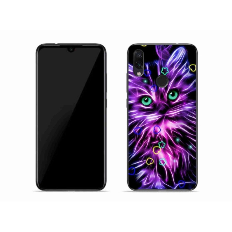 Gélový kryt mmCase na mobil Xiaomi Redmi Note 7 - abstraktná mačka