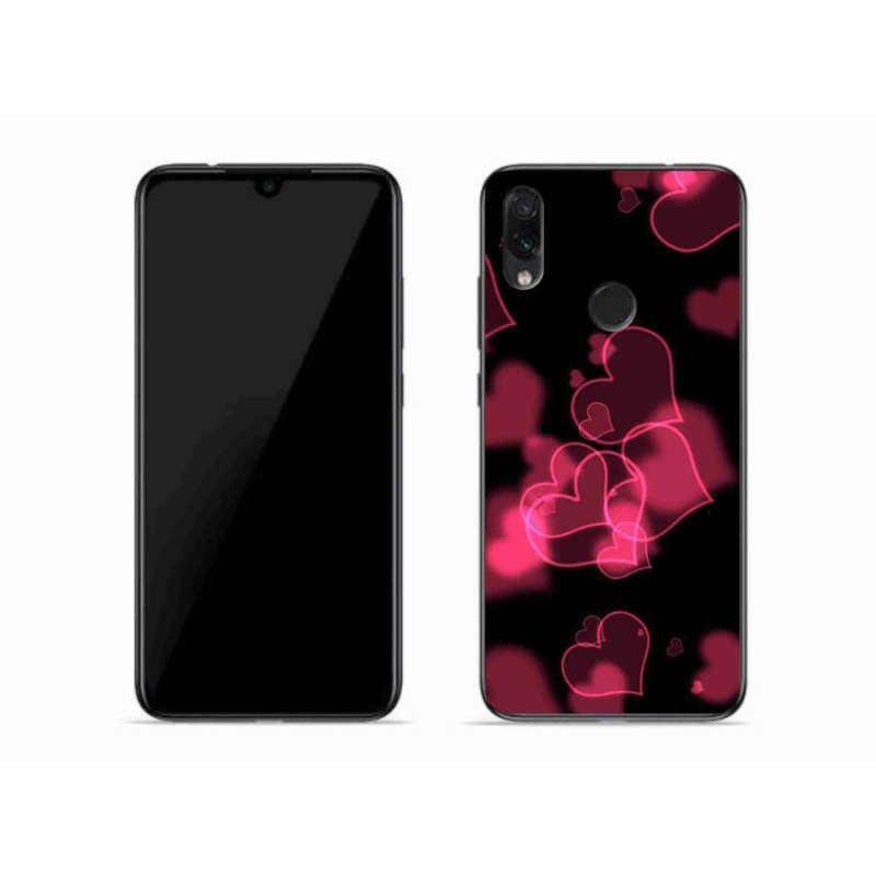 Gélový kryt mmCase na mobil Xiaomi Redmi Note 7 - červené srdiečka