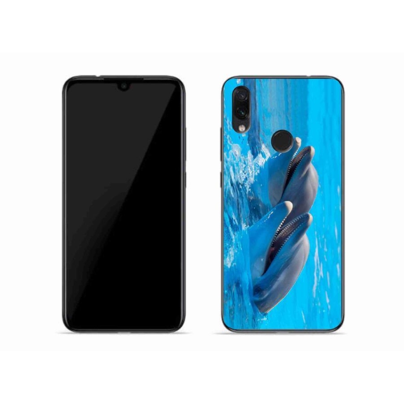 Gélový kryt mmCase na mobil Xiaomi Redmi Note 7 - delfíny