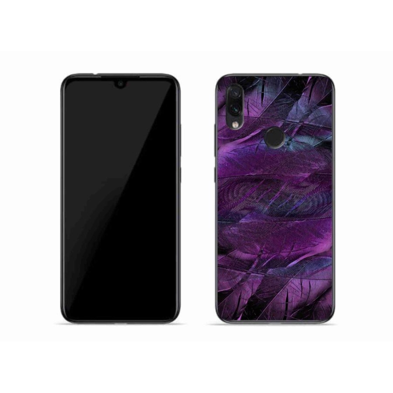 Gélový kryt mmCase na mobil Xiaomi Redmi Note 7 - fialová pierka