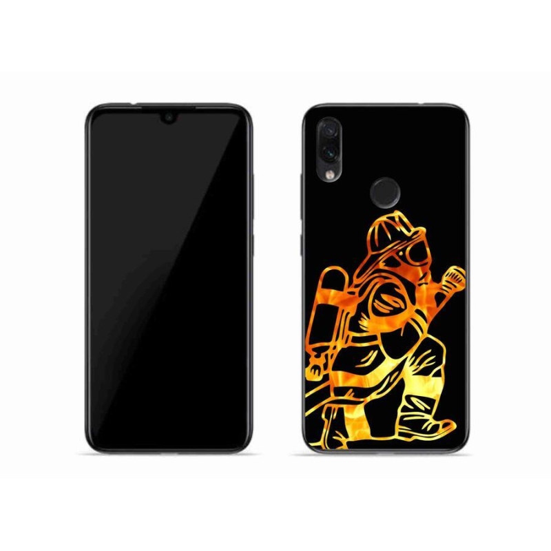 Gélový kryt mmCase na mobil Xiaomi Redmi Note 7 - hasič 1