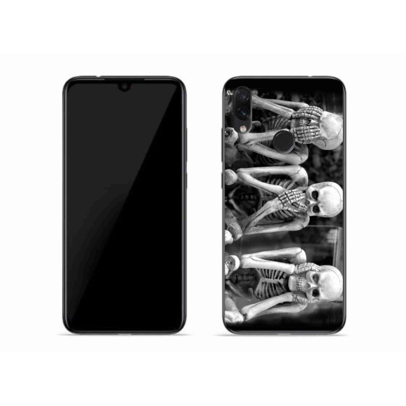 Gélový kryt mmCase na mobil Xiaomi Redmi Note 7 - kostlivci