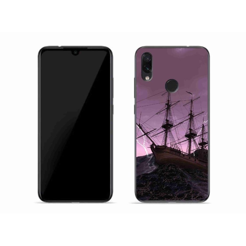 Gélový kryt mmCase na mobil Xiaomi Redmi Note 7 - loď v búrke