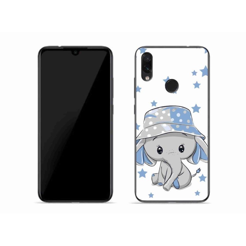 Gélový kryt mmCase na mobil Xiaomi Redmi Note 7 - modrý slon