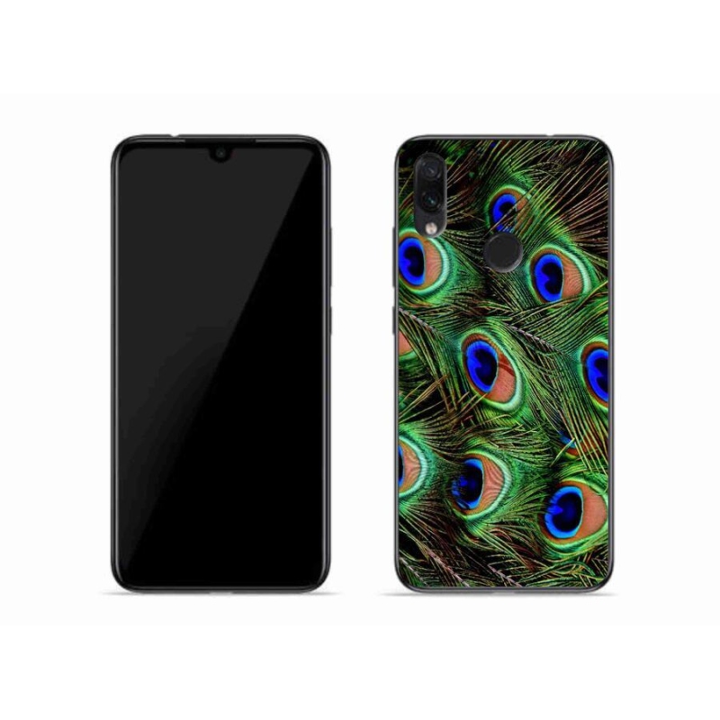 Gélový kryt mmCase na mobil Xiaomi Redmi Note 7 - pávie perie