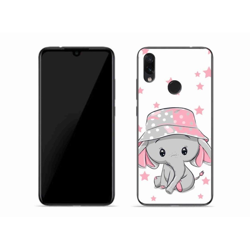 Gélový kryt mmCase na mobil Xiaomi Redmi Note 7 - ružový slon