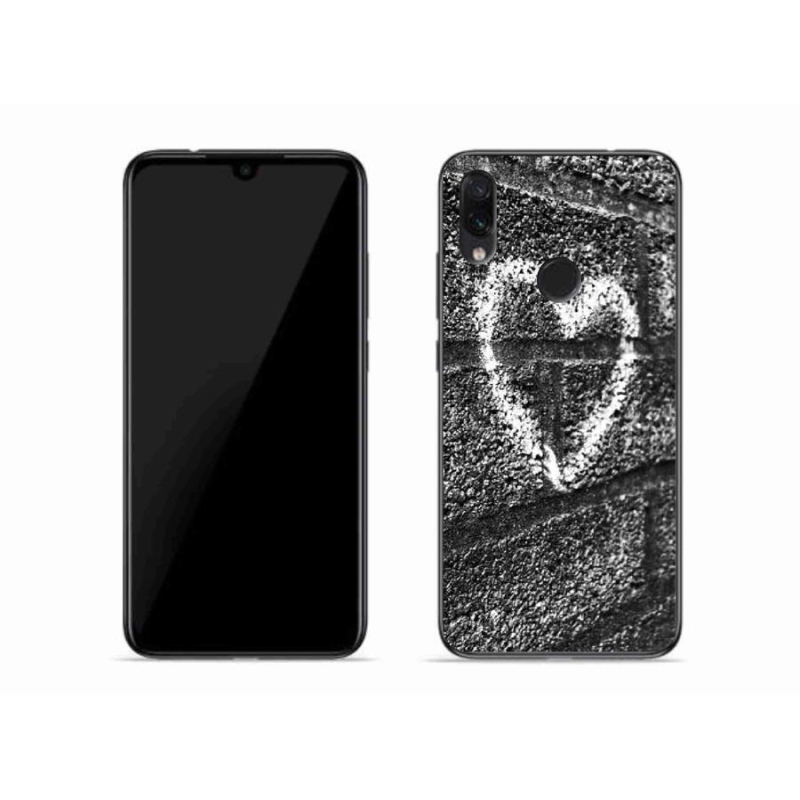 Gélový kryt mmCase na mobil Xiaomi Redmi Note 7 - srdce na stene