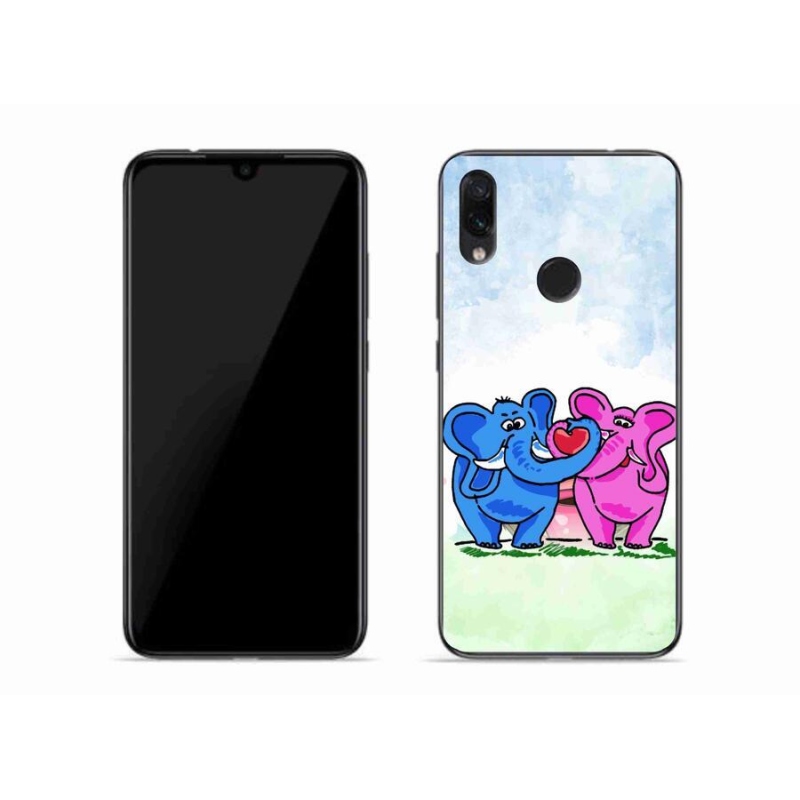 Gélový kryt mmCase na mobil Xiaomi Redmi Note 7 - zamilovaní slony