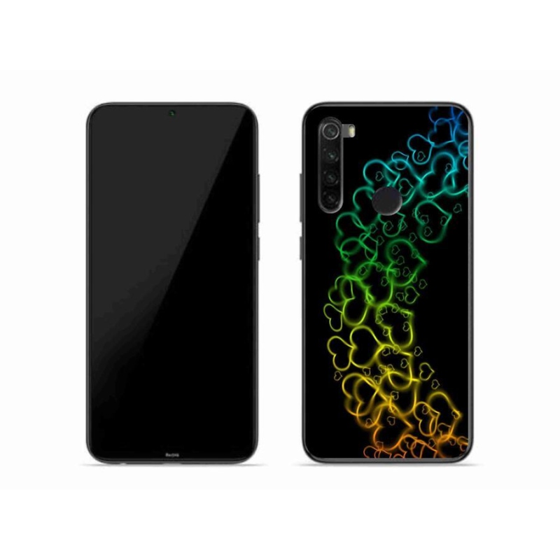 Gélový kryt mmCase na mobil Xiaomi Redmi Note 8 - farebná srdiečka