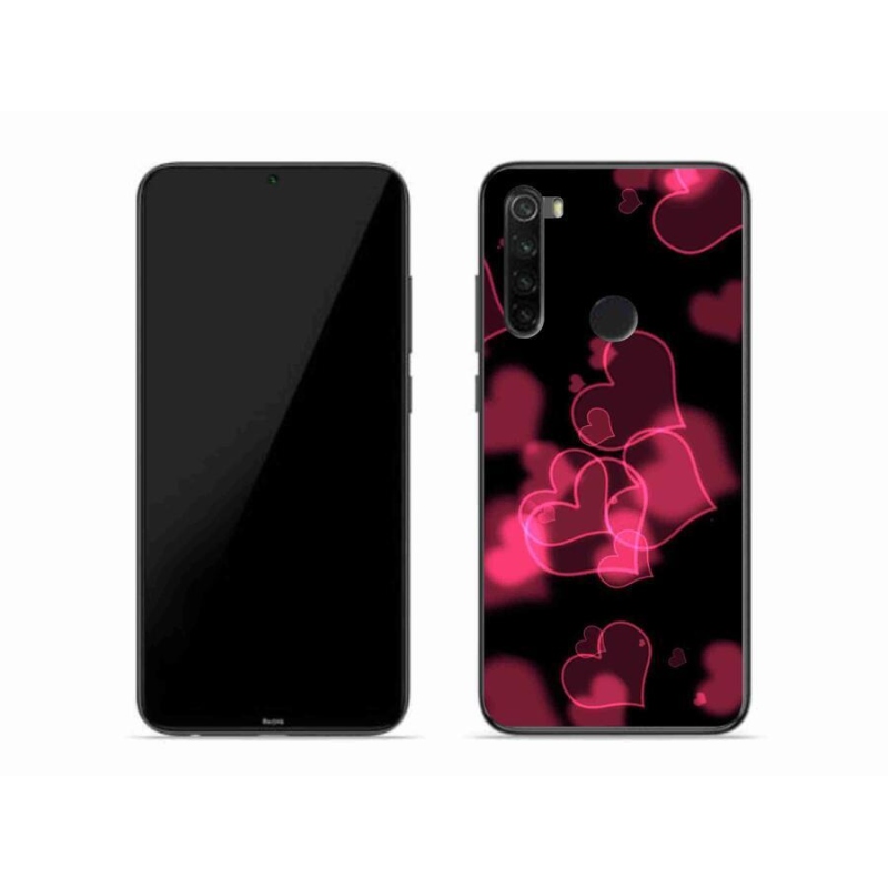 Gélový kryt mmCase na mobil Xiaomi Redmi Note 8 - červené srdiečka