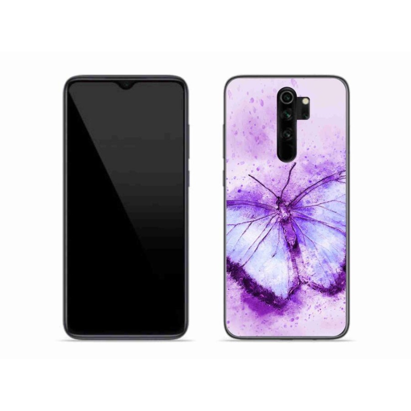 Gélový kryt mmCase na mobil Xiaomi Redmi Note 8 Pro - fialový motýľ