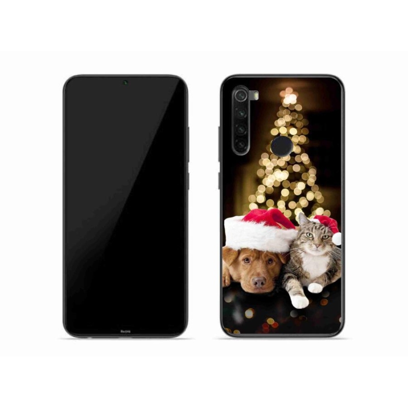 Gélový kryt mmCase na mobil Xiaomi Redmi Note 8 - vianočný pes a mačka
