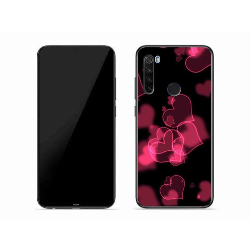 Gélový kryt mmCase na mobil Xiaomi Redmi Note 8T - červené srdiečka