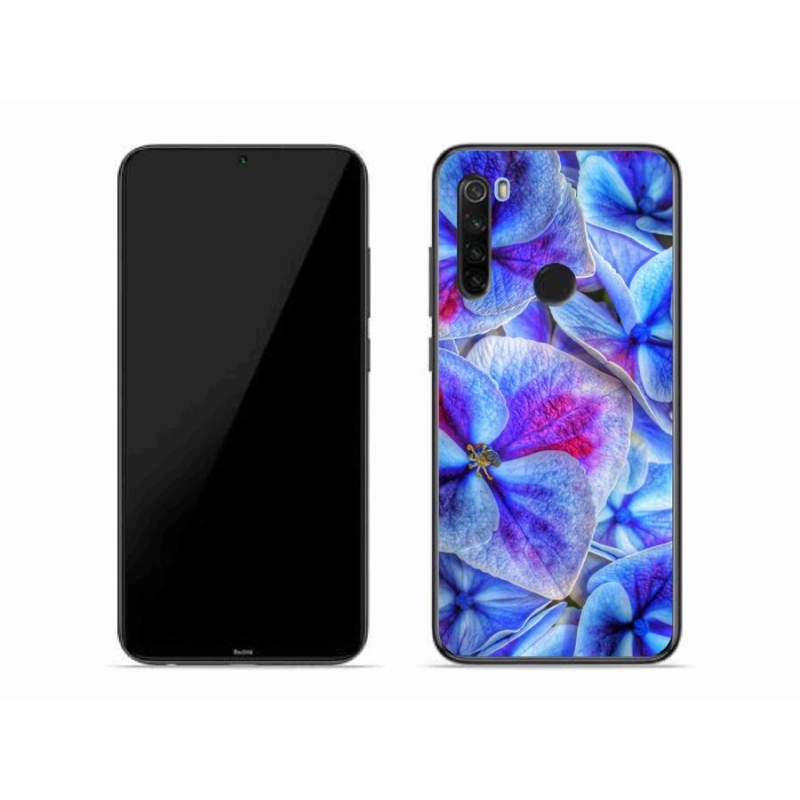 Gélový kryt mmCase na mobil Xiaomi Redmi Note 8T - modré kvety 1