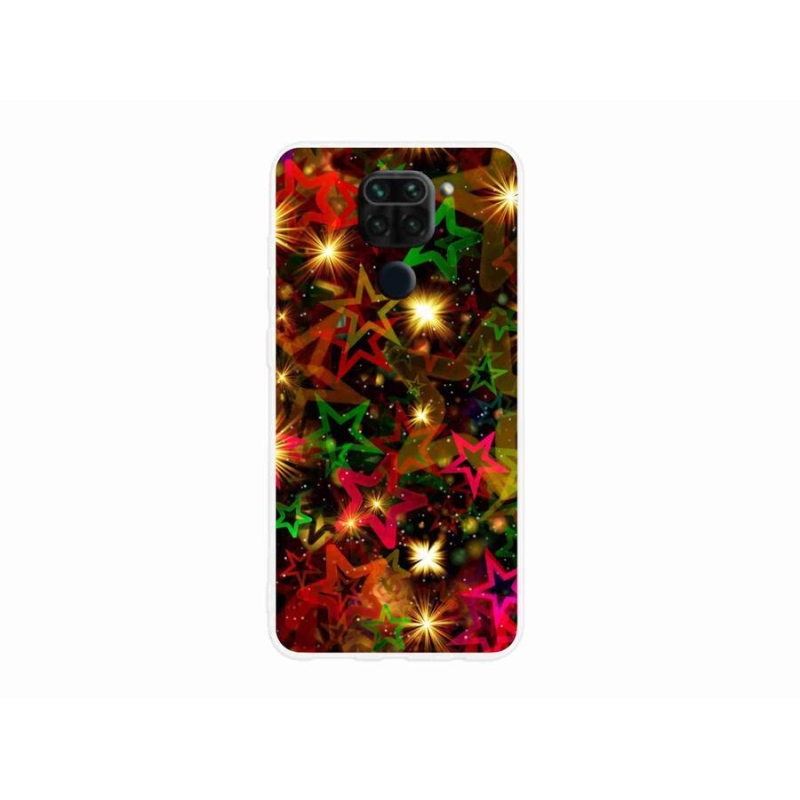Gélový kryt mmCase na mobil Xiaomi Redmi Note 9 - farebné hviezdičky