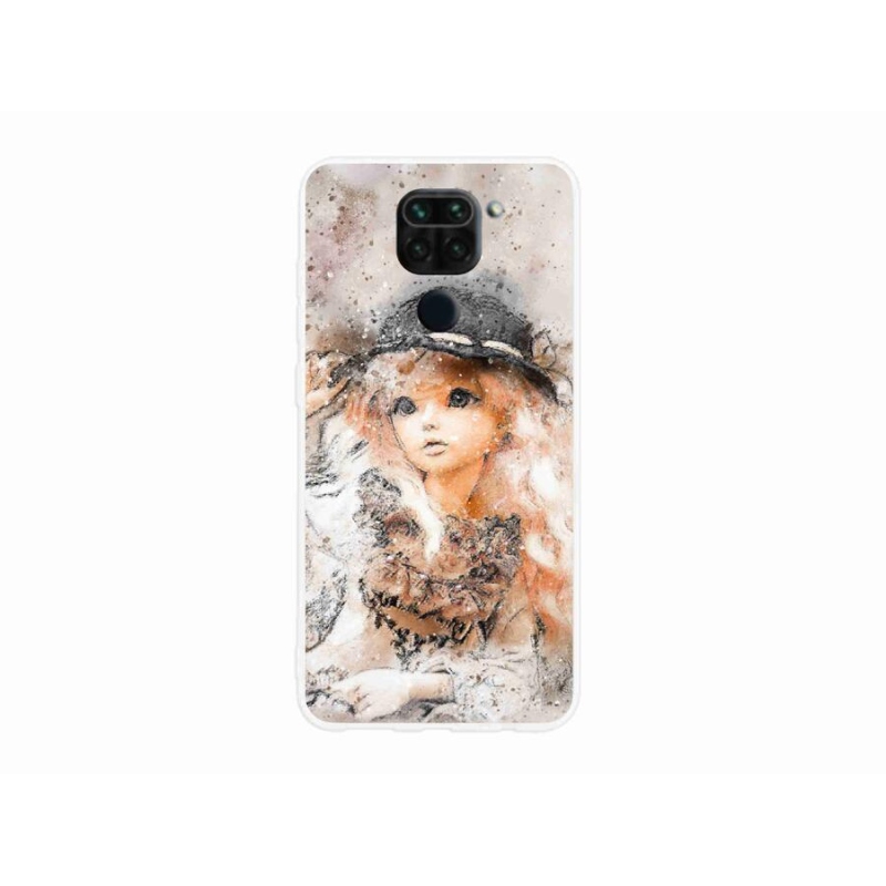 Gélový kryt mmCase na mobil Xiaomi Redmi Note 9 - dievčatko s klobúkom