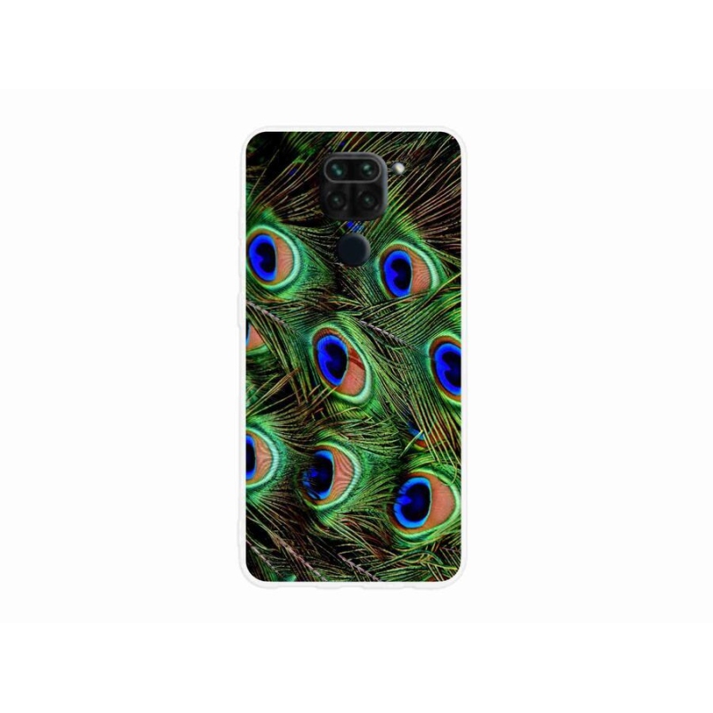 Gélový kryt mmCase na mobil Xiaomi Redmi Note 9 - pávie perie