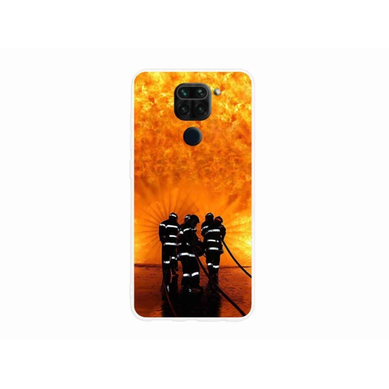 Gélový kryt mmCase na mobil Xiaomi Redmi Note 9 - požiar