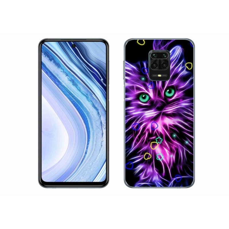 Gélový kryt mmCase na mobil Xiaomi Redmi Note 9 Pro - abstraktná mačka