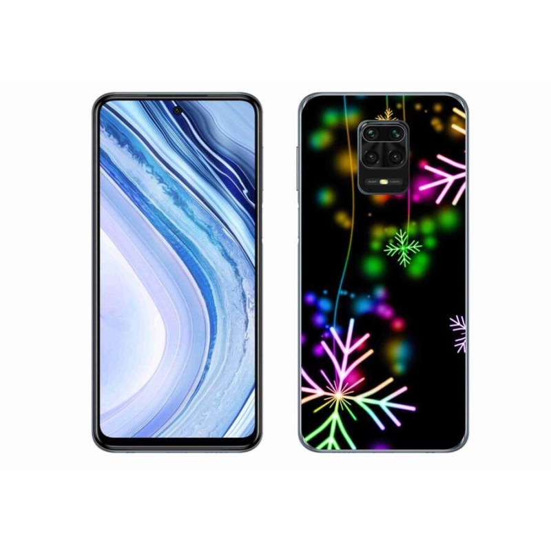 Gélový kryt mmCase na mobil Xiaomi Redmi Note 9 Pro - farebné vločky