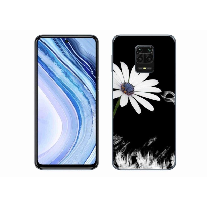 Gélový kryt mmCase na mobil Xiaomi Redmi Note 9 Pro - biela kvetina