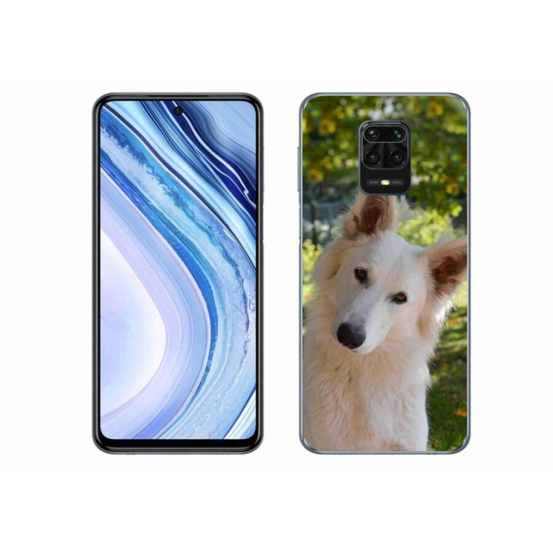 Gélový kryt mmCase na mobil Xiaomi Redmi Note 9 Pro - biely švajčiarsky ovčiak 1