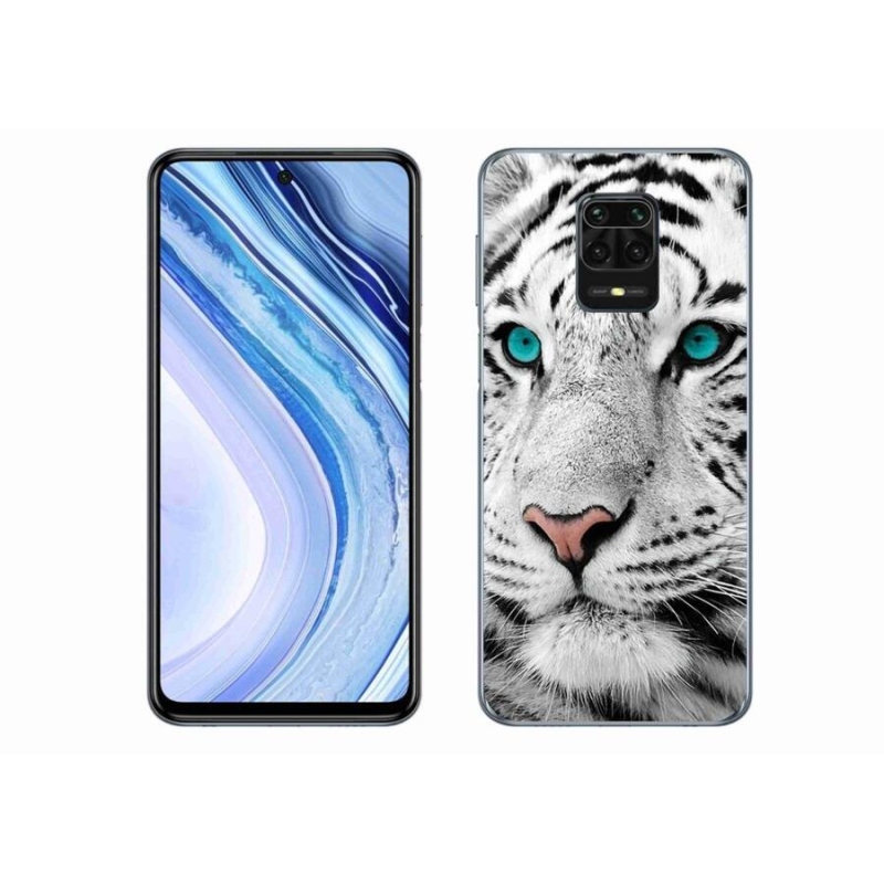 Gélový kryt mmCase na mobil Xiaomi Redmi Note 9 Pro - biely tiger