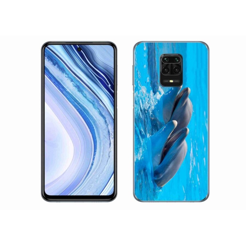 Gélový kryt mmCase na mobil Xiaomi Redmi Note 9 Pro - delfíny