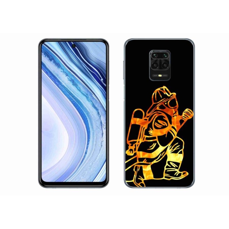 Gélový kryt mmCase na mobil Xiaomi Redmi Note 9 Pro - hasič 1