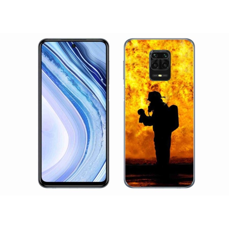 Gélový kryt mmCase na mobil Xiaomi Redmi Note 9 Pro - hasič