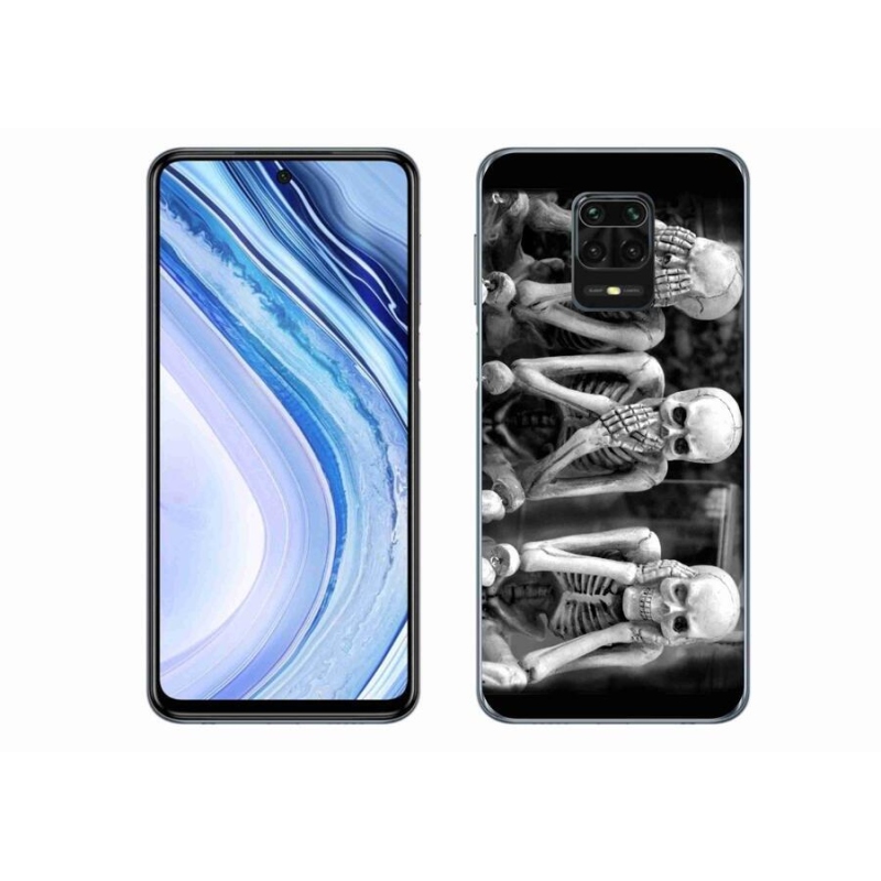 Gélový kryt mmCase na mobil Xiaomi Redmi Note 9 Pro - kostlivci