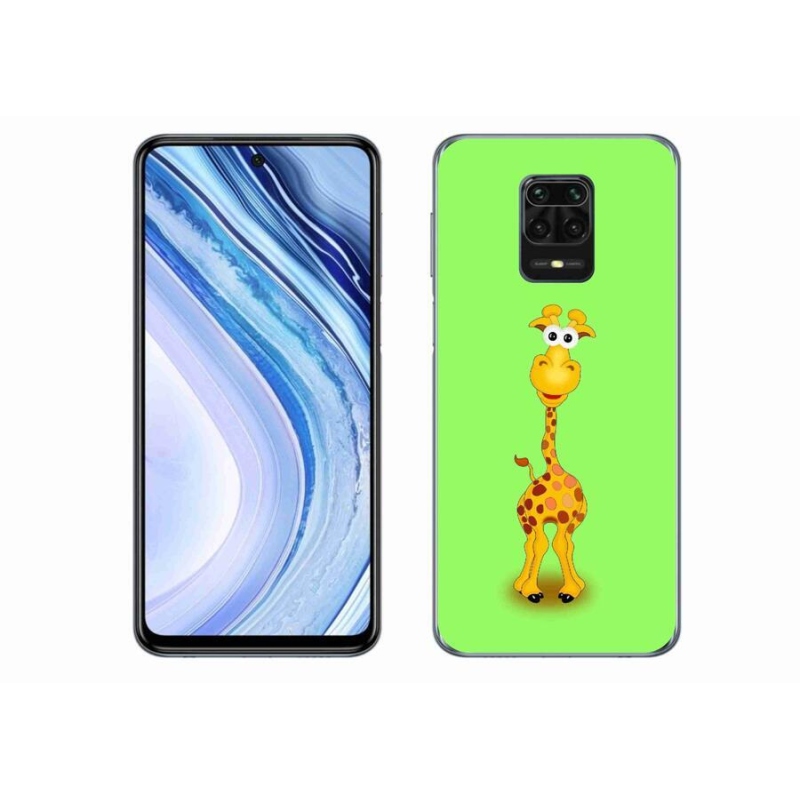 Gélový kryt mmCase na mobil Xiaomi Redmi Note 9 Pro - kreslená žirafa
